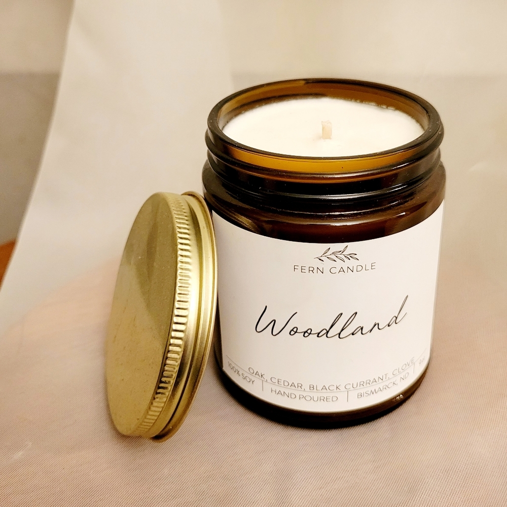 NWT Boutique style Candle in Woodland Scent